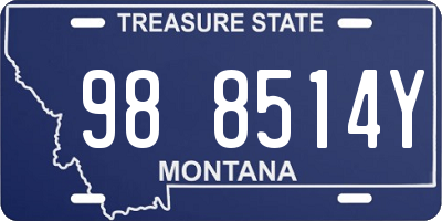 MT license plate 988514Y