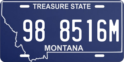 MT license plate 988516M