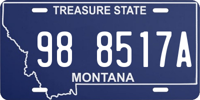 MT license plate 988517A