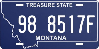 MT license plate 988517F