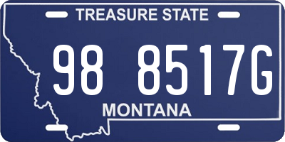 MT license plate 988517G