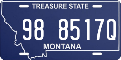 MT license plate 988517Q