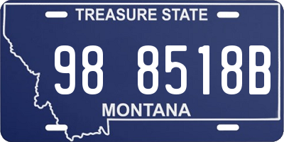 MT license plate 988518B