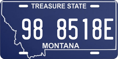 MT license plate 988518E