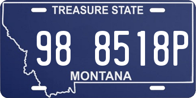 MT license plate 988518P