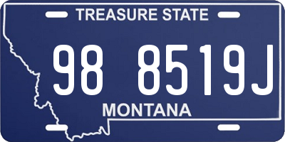 MT license plate 988519J