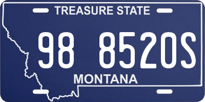 MT license plate 988520S