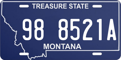 MT license plate 988521A