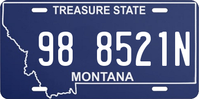 MT license plate 988521N