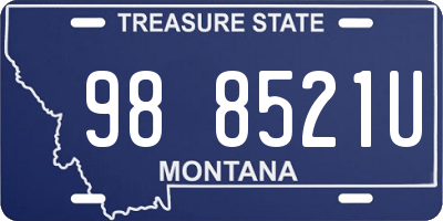 MT license plate 988521U