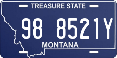 MT license plate 988521Y