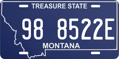 MT license plate 988522E