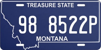 MT license plate 988522P