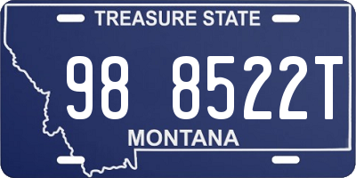 MT license plate 988522T