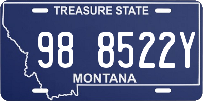 MT license plate 988522Y