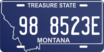 MT license plate 988523E