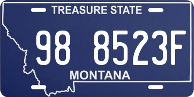 MT license plate 988523F