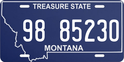 MT license plate 988523O