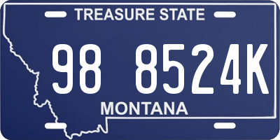 MT license plate 988524K