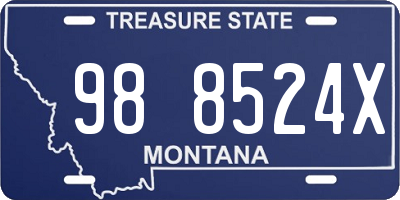 MT license plate 988524X