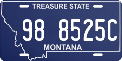 MT license plate 988525C