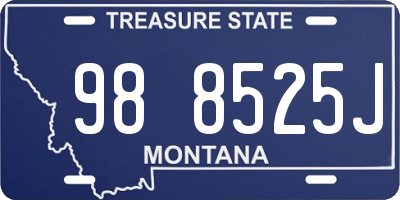 MT license plate 988525J