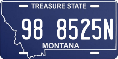 MT license plate 988525N