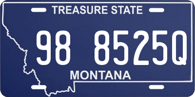 MT license plate 988525Q
