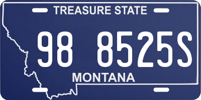 MT license plate 988525S