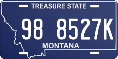 MT license plate 988527K