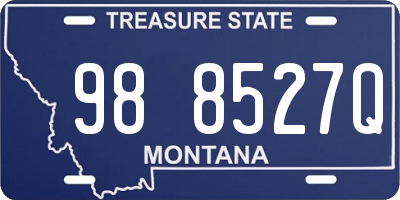 MT license plate 988527Q