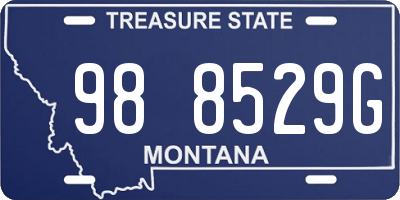 MT license plate 988529G