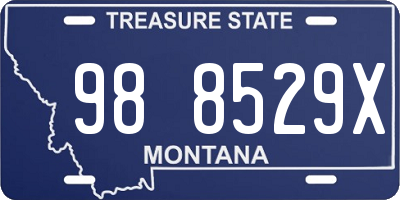 MT license plate 988529X