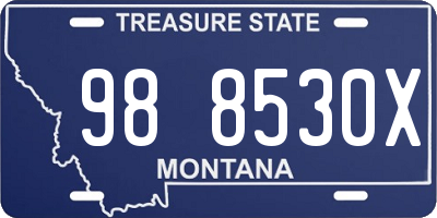 MT license plate 988530X