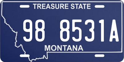 MT license plate 988531A