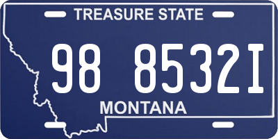 MT license plate 988532I