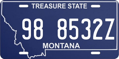 MT license plate 988532Z