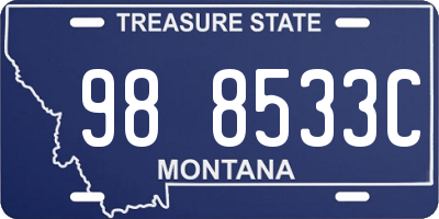 MT license plate 988533C