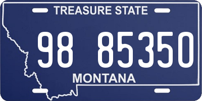 MT license plate 988535O