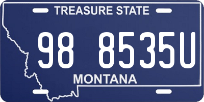 MT license plate 988535U