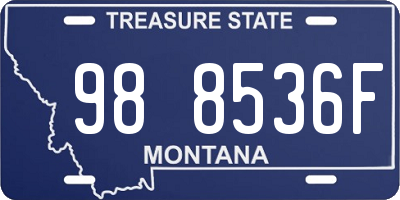 MT license plate 988536F
