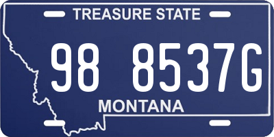 MT license plate 988537G
