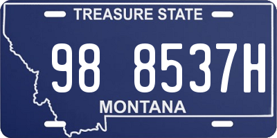 MT license plate 988537H