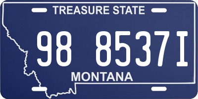 MT license plate 988537I