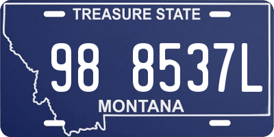 MT license plate 988537L