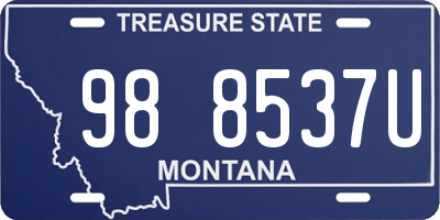 MT license plate 988537U