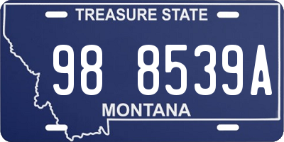 MT license plate 988539A