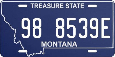 MT license plate 988539E