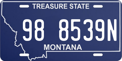 MT license plate 988539N