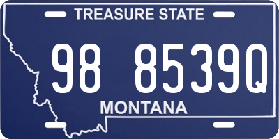 MT license plate 988539Q